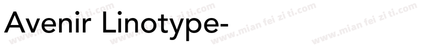 Avenir Linotype字体转换